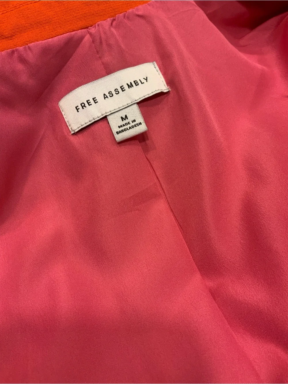 Women's Orange Single-Button Blazer